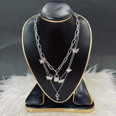 Lock & Butterfly Necklace